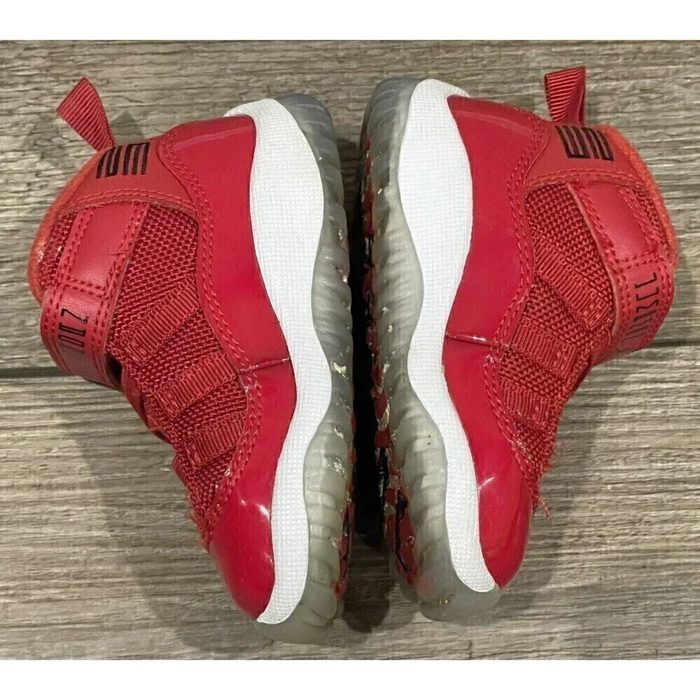Nike Air Jordan 11 XI Retro TD Win Like 96 Red Shoes 378040-623 Toddler 5C